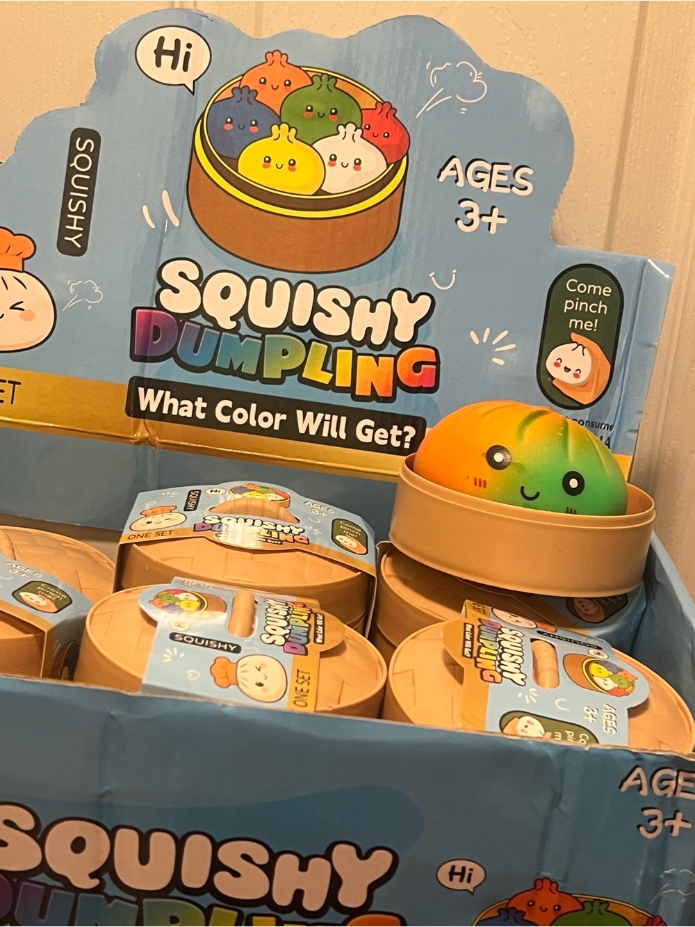 Squishy Dumpling Kids Toy – Colorful Rainbow Dumpling Tie-Dye
